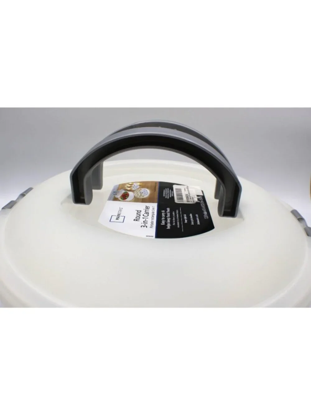 Round 3-In-1 Carrier Snap-Tight Lid Inserts For Cake & Deviled Eggs by Mainstays